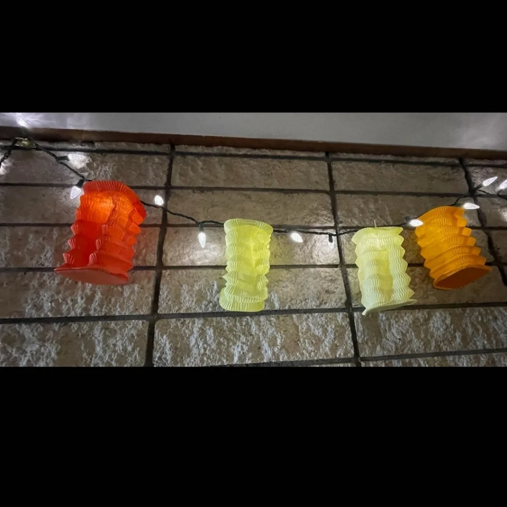 Lot of 7 Paper Lanterns Various Sizes Crate & Barrel